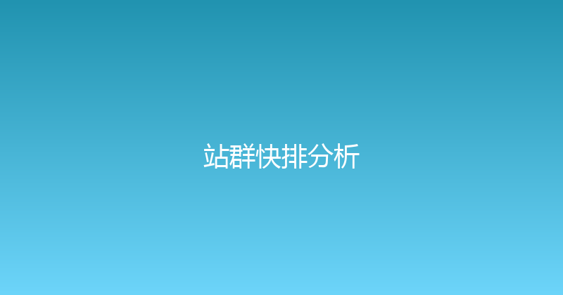 站群快排分析 封面图